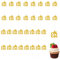 Eid Mubarak Cake Topper,32 Stück Glitzer Mond und Stern Ramadan Kuchendekoration,Gold Eid Mubarak Cupcake Topper für Muslimisch Islam Kareem Party Dekoration Supplies