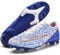 Rokiemen Football Boots Men's Professional Competition Athletics Training Sneakers Breathable Soccer Shoes Outdoor Football Shoes for Teenage Unisex White UK 8