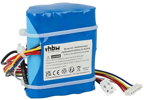 vhbw 1x batteria compatibile con DeLonghi Colombina XLR18LM.BL, XLR18LI.GR, XLR18LI, XLR18LM aspirapolvere (2500mAh, 18,5V, Li-Ion, senza custodia)