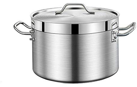 Pentola per brodo Pentola per brodo, Pentola per induzione grande e profonda in acciaio inossidabile Casseruola Pentola per cottura in casseruola, Diametro 30 cm, Altezza 20 cm (14 litri) (C