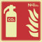 Normaluz A0A406 Feuerlöscher-Schild, Co2, 21 x 21 cm, Klasse A, D ≤ 10 m, PVC, lumineszierend, UNE 23034:2023 und RIPCI (Klasse A)