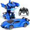 HOTUT Ferngesteuertes Auto, 1:18 Transformer Roboter mit 2.4GHz Fernbedienung, Polizeiauto für Jungen und Mädchen ab 6+