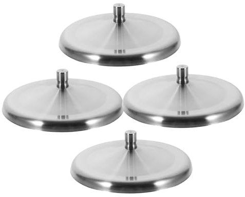 Alipis 4pièces Couvercle De Tasse Acier Inoxydable Anti-poussière Couvercle Pour Tasse De Bouteille Pour Maison Bureau