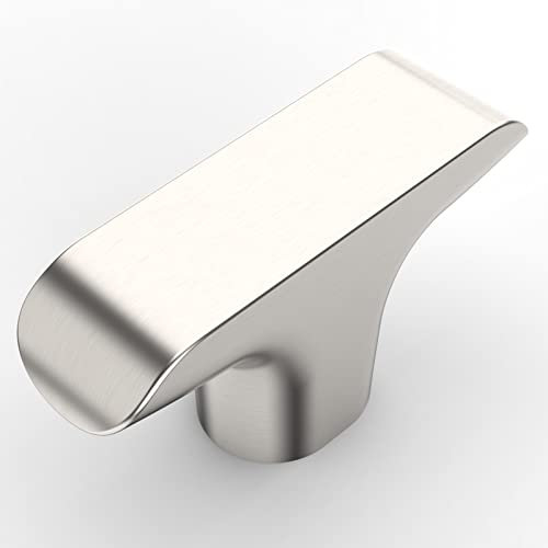 Amerdeco 10 Stück Möbelknöpfe Gebürsteter Nickel, Schrankknöpfe, Schubladenknöpfe, Türknöpfe, Kommodenknöpfe UK0060