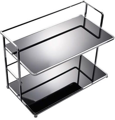 Portavasos de café de encimera – Organizador de taza de café de doble capa, portavasos de doble cara de metal con árbol de taza de 2 niveles | Portavasos de café con estantes