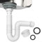 Sink Drain Pipe, Flexible Sink Pipe Kit,Flexible Sink Drain Pipe 1-1/2 & 1-1/4 Garbage Disposal P-trap With Adapter