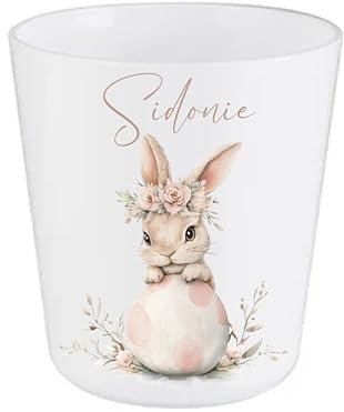 Gobelet Enfant 250ml Incassable Sans BPA - Design Lapin Personnalisé avec Prénom - Idéal Cadeau de Pâque