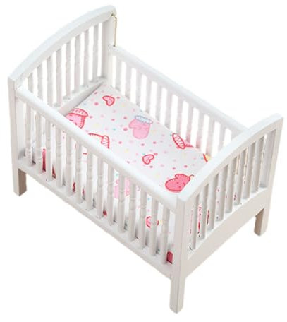 Babypuppen-laufstall, Spielzeugbett, Babypuppenbett, Spielzeug, Schaukelbabypuppenwiege, Zubehör, Spielwiege Für Puppen, Möbelzubehör, Weiß