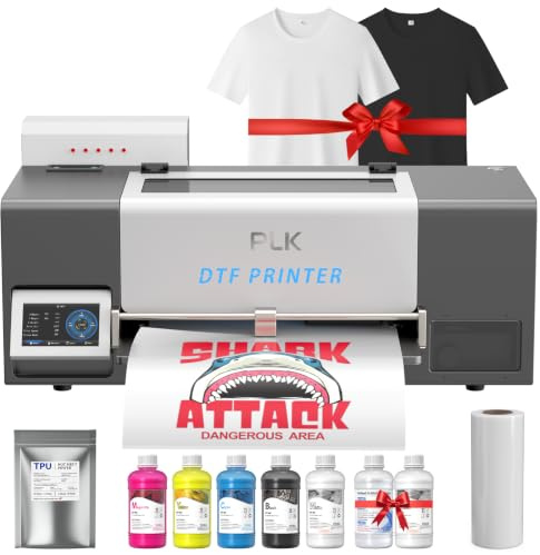 PLK Upgrade A3 Plus DTF-Drucker, XP600 Drucker, doppelte Geschwindigkeit, automatische Reinigung und duales weißes Tintensystem, Alarm bei niedrigem Tintenstand und Überlaufwarnung, A3 DTF-Maschine
