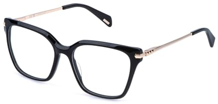 Police Eyeglasses VPLT04 0700 NERO LUCIDO 54/16/140 Woman