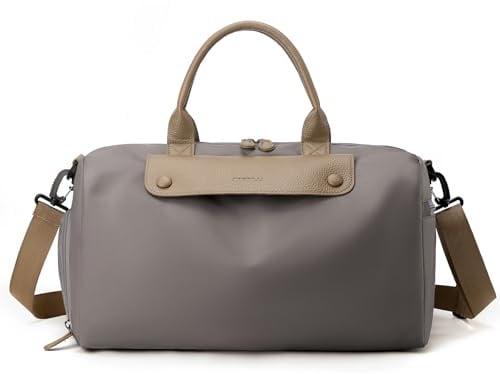 Outplea Reisetasche Handgepäck 20L, Sporttasche mit Schuhfach & Nassfach, Weekender Klein für Sport Fitness Training Reisen Schwimmen, Khaki