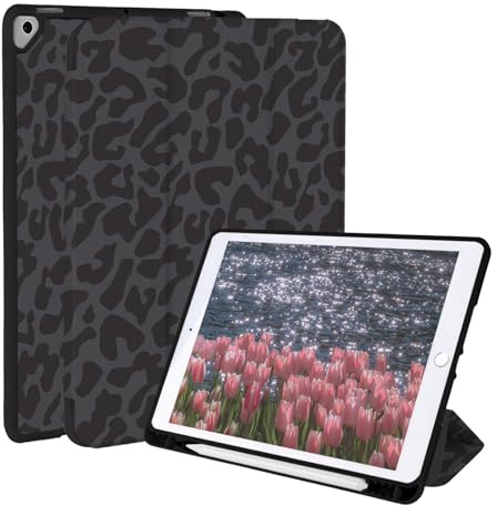 Rvciby 10.2&10.5 Zoll Hülle for iPad 9th/8th/7th Generation 2021/2020/2019,Und Air 3 Gen/Pro 10.5,2019/2017,Hülle mit Bleistifthalter,Dreifacher Ständer Schutzabdeckung/Automatisches Wecken,Schwarzer