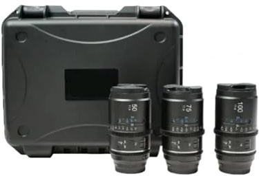 Camera Lens, Objectif cinéma anamorphique AF Plein Cadre 50/75/100mm T1.8 1.33x, Compatible avec Sony E, Nikon Z et L-Mount,Parts(Neutral Flare,3 Lens Kit,Z)