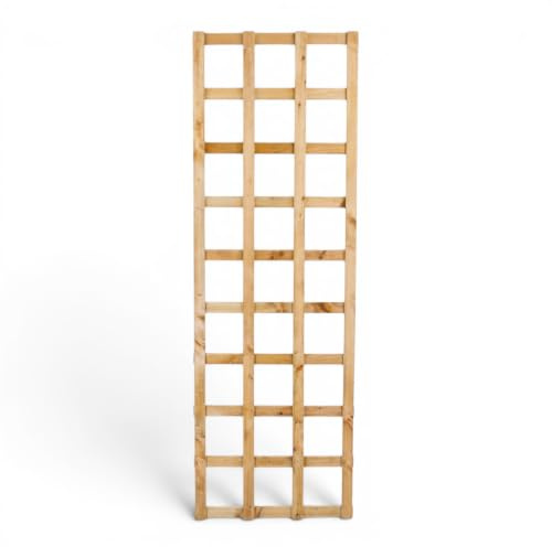 Rankgitter Holz 60x180 cm – KDI imprägniert – Rankhilfe für Kletterpflanzen, Rosen & Clematis – wetterfestes Holzgitter für Garten, Terrasse, Sichtschutz & Hauswand – Modell Schonberg (1)