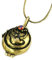 Halskette im Retro-Stil, 2 Farben, Amulett, Drehmoment, WHS431 (2-Gold)