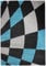 -LUXOR- living Andiamo 1100207 Teppich Carreaux, Webteppich, 60 x 115 cm, Karo, schwarz/türkis