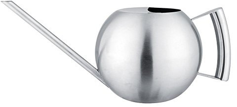 Regadera del Acero Inoxidable 1000ML, con la Forma de la Bola Redonda de la Boca Larga Que asperja el pote de riego para la Flor de la Planta del jardín casero