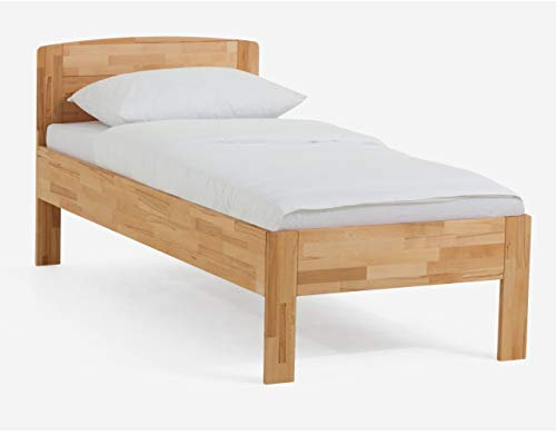 DICO Massivholz Einzelbett Komfortbett Seniorenbett 430.03, Kernbuche geölt Größe 90x200 cm