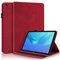 Aswant Huawei Mediapad M5 Lite 10 Hülle Geprägter Baum PU PU Leder Brieftasche BookStyle Flip Cover Stand Kartensteckplatz Tablet Schutzhülle Für Huawei Mediapad M5 Lite/C5 10.1 Zoll 2018 - rot
