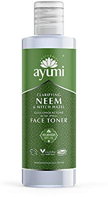 Ayumi Neem Face Toner for Oily Skin | Witch Hazel Facial Toner for Oil Control & Clear Skin | Hydrating Toner for Face with Aloe Vera | Sweet Orange Peel & Nettle to Soothe Irritated Skin | 1 x 150ml