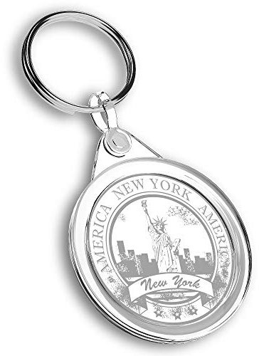1 x porte-clés photo – Statue de la Liberté New York USA | Porte-clés | Breloque | #40437, multicolore, M