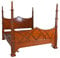 Doppelbett massives Mahagoni Ehebett Antik Bettgestell Holzbett Himmelbett 180x200cm mar226 Palazzo Exklusiv