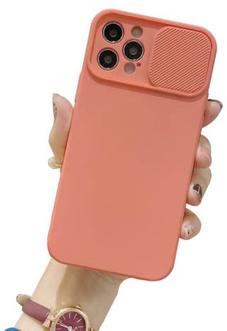 Tybiky Kameraschutz Hülle für iPhone 12 Mini, Ultra Dünn Handyhülle mit Kameraschutz Kamera Schutz mit Schieber, Premium Hybrid PC + TPU rutschfest Stoßfest Kratzfest für iPhone 12 Mini.Rosa