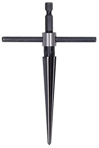 Tapered Reamer For Metal, Reamer Guitar Handle Drilling Tool Guitar Bridge Pin Reamer Metal Taper Hole Reamer for Outdoor Woodworking Chamfering(Hexagonal Shank Taper Reamer 3-13mm)