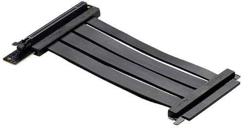 Phanteks (PH-CBRS4.0_FL22 220 mm Flat Line PCI-E Gen4.0 x16 Rise Kabel, 90 Grad Adapter, schwarz