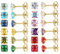 12 Paar chirurgische Edelstahl-Ohrstecker, 18K vergoldet Silber Stern Herz Teardrop Quadrat Cubic Zirkonia Birthstone Ohrstecker Set (Gold square 5mm)
