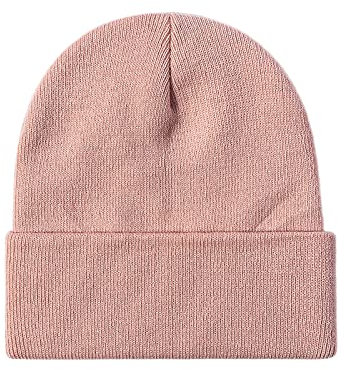 Strickmütze hell rosa, Beanie, Unisex, geeignet für Männer und Frauen, warm im Herbst und Winter, Mütze, Wintermütze, Laufmütze