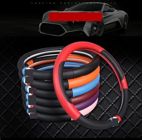 Lenkradbezug Für Nissan Für Rogue Für Sport Für 2017-2021 Für X-trail T32 Für Qashqai 2019-2021 Braid Cover D-Form Auto Lenkradbezug PU-Leder Lenkradabdeckung (Farbe : 1)
