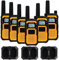 Retevis RB648 Walkie Talkies Resistentes, Radio de Dos Vías Impermeable IP67, Resistente a los Golpes, 2000 mAh, USB-C, Walkie Talkie Profesional para Adultos Sitio de Trabajo (6 Unidades)