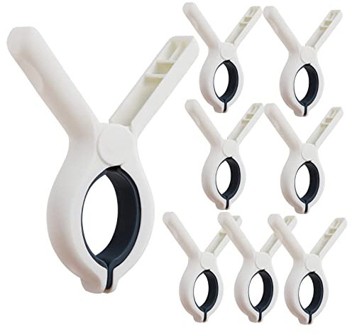 WEKIWGOT 9 Pinzas de Toalla de Playa, La Alfombrilla de Silicona Protege Las Pinzas para la Ropa para el Hogar, Pinzas a Prueba de Viento para Sillas de Playa, Sillas de Piscina, Tendedero