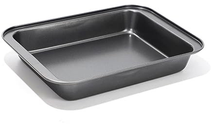 Kytpyi bandeja horno, bandeja horno universal, 30 x 20 x 5cm Bandeja horno antiadherente Rectangular pequeña, Bandeja de pasteles, Bandeja para horno con lados altos para hornear y asar a la parrilla