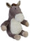 Relaxdays Doorstop Donkey, Fabric & Sand, Buffer for Floor, Inside, HWD: 26 x 24 x 17 cm, Decorative Bag Animal, Grey, Polyester, Plastic, 26x24x17cm