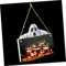 YARNOW Halloween-hausnummer Halloween-dekor Halloween-türdekoration Halloween-innendekoration Halloween-zeichen Hängende Wanddekoration Innenausstattung Hängende Tür Haushalt Holz