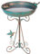 dreamysoul Vogeltränke, 30,5 cm Durchmesser, Schüssel, Metall-Vogeltränke mit Futterspender, Sockel, Vogeltränke für draußen, Garten, Terrasse, Hof (Bronze)