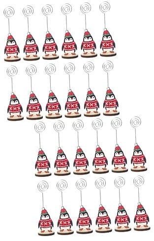 MAGICLULU Stk Santa Tischnummernhalter Bilderrahmen Halten Foto Bild Nummernschild Ständer Halter Kartenhalter Aus Holz Weihnachtliche Tischdekoration Hölzern Fotoordner Weihnachten