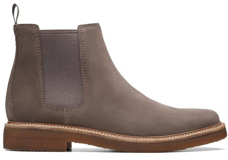 Clarks Clarkdale Easy Suede Stivali In Grigio, Grigio, 43 EU