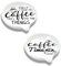 ORIGACH 2 Pcs Coffee Time Ceramic Spoon Rest White Spoon Holder for Counter Coffee Porcelain Spoon Holders for Home Kitchen Countertop or Stove Top - Microwaves Oven Dishwasher Safe