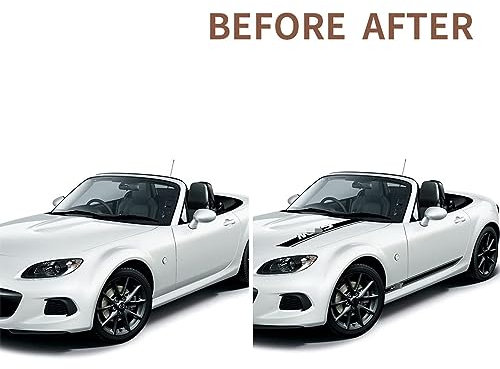 Karosserie aufkleber aufkleber für Mazda MX5 NA NB NC ND,Körper dekoration Auto externe Tuning Zubehör,A-Black