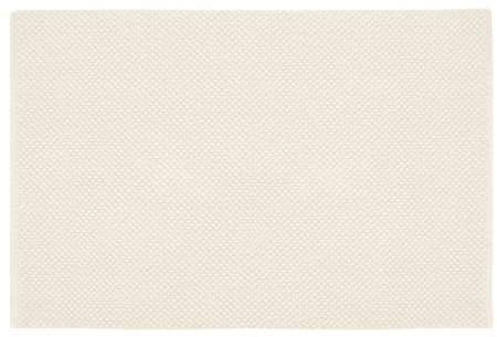 Kleine Wolke Badteppich PUNTO Weiß 70 x 120 cm | OEKO-TEX zertifiziert, rutschhemmende Unterseite, für Fußbodenheizung, maschinenwaschbar, 100% Baumwolle