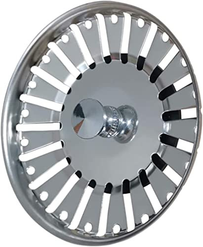 84mm Kitchen Sink Strainer Drainer Plug - Stainless Steel Kitchen Sink Strainer Plug Strainer Waste Stopper Sink Strainer Replacement Sink Plug Basket Strainer Sink Drain Filter