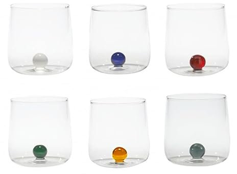 Zafferano Bilia Bicchieri Acqua 44 cl Set 6 Pz Multicolore 4 Versione