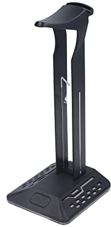flexman RGB Headphone Stand, DUAL USB 2.0 Ports Multifunction Gaming Headset Holder for Desk Gamer Accessories