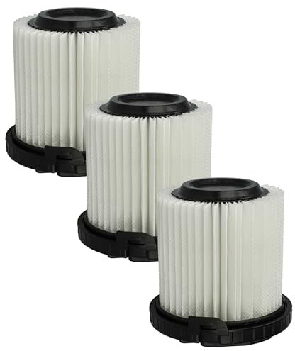vhbw 3X Filtro Fino Compatible con Kärcher VC 5 Premium Yellow aspiradora - Filtro de Aire Blanco