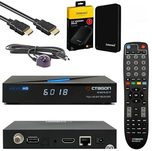 Octagon SFX6018 S2+IP Full HD Sat IP-Receiver inkl. 1TB USB Festplatte