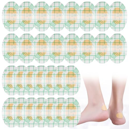 30 Pièces Pansements Ampoules Talon, Pansements Ampoules, Ovale Pansements, Hydrocolloïde Gel Bandages, Pansements Hydrocolloïde Gel Bandages, pour Prévention et Soin des Ampoules