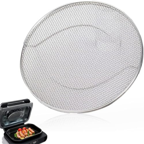 XhWser Splatter Shield Replacement for Ninja Foodi Air Fryer, Stainless Steel Splatter Screen, Reusable 6-in-1 Air Fryer Accessories for Ninja FG551 Air Fryer